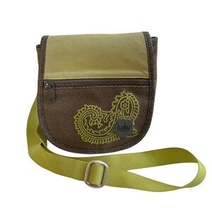 Haiku Faux Suede Crossbody Bag Designed by Sharon Eisenhauer EUC